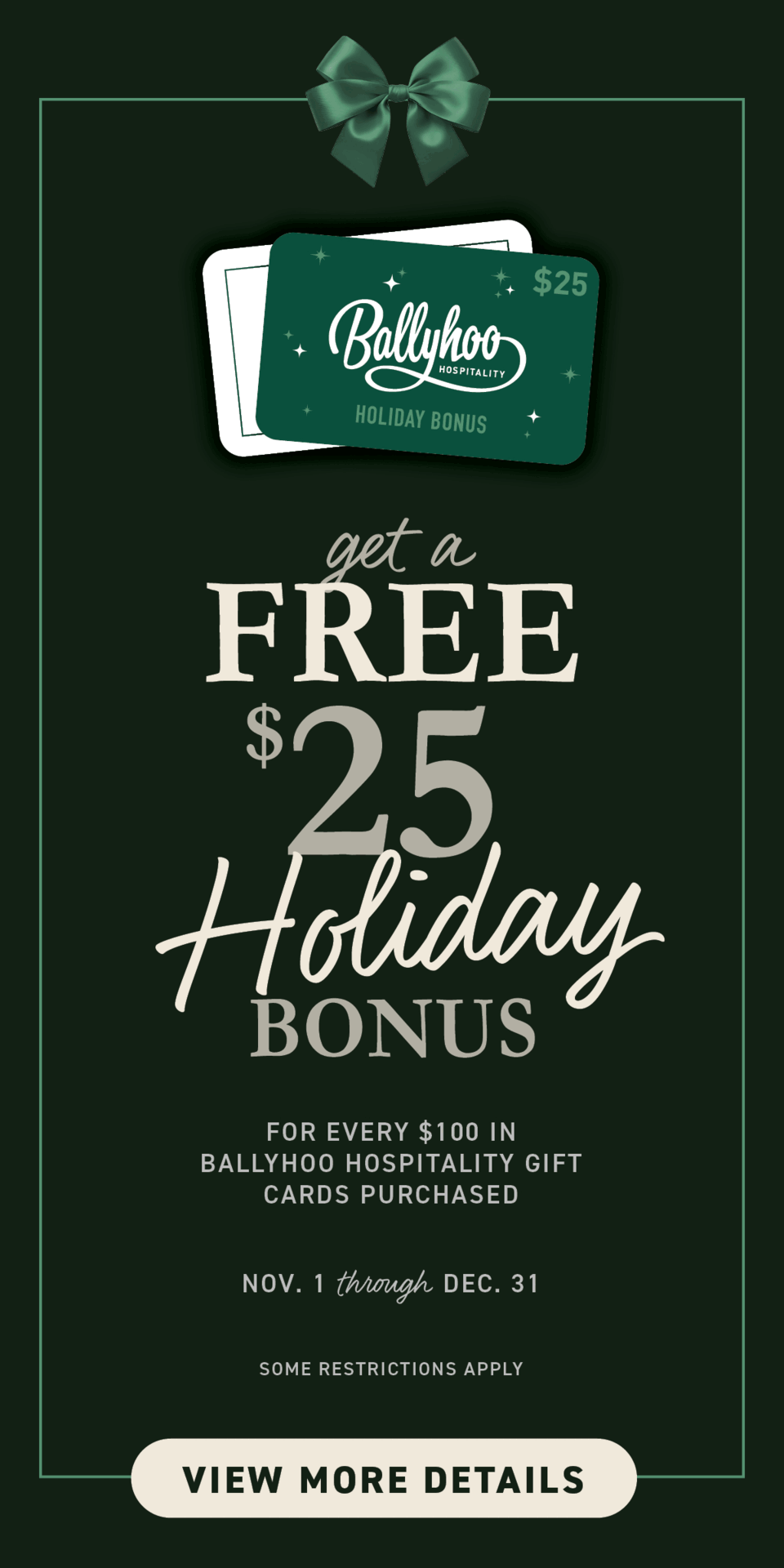 Ballyhoo Holiday Gift Cards